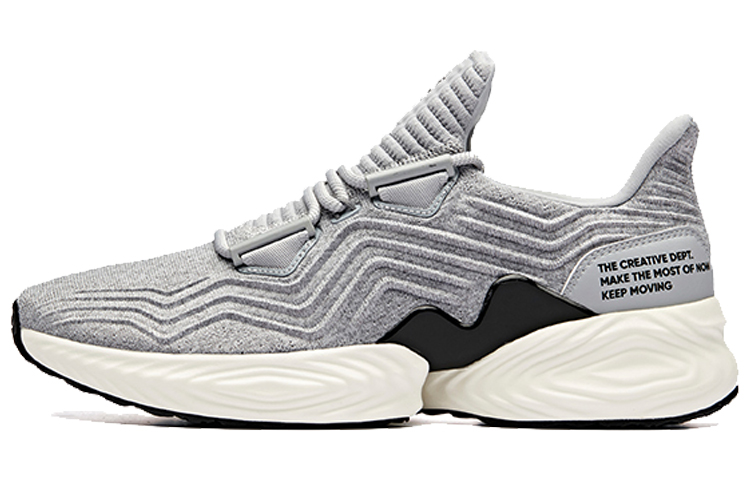 Anta Comfortable Slip Resistant Abrasion Resistant Breathable Cushioning Low top Running Shoes Men’s Gray Black