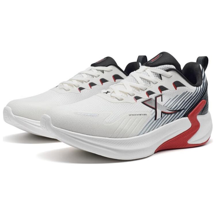XTEP Cushioning Breathable Low top Running Shoes Men’s White Black Red