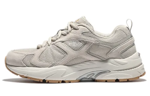 FILA Mesh Athleisure Low top Running Shoes Unisex Light Coffee Korean Style