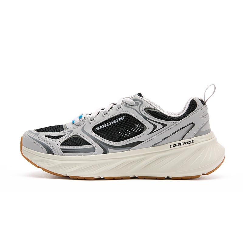 Skechers Edgeride Breathable Support Rebound Low top Casual Running Shoes Men’s Gray