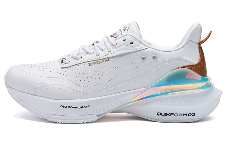 361° Cushioning Abrasion Resistant Breathable Lightweight Low top Running Shoes Men’s Silver White
