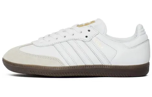 Adidas Originals SAMBA OG Synthetic Leather Low top Skateboard Shoes Women's White Gray