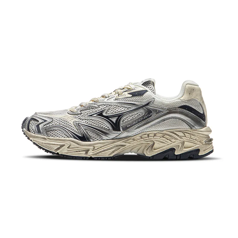 Mizuno Adventure Cushioning, Wear Resistant Low top Chunky Sneakers Unisex Beige Silver