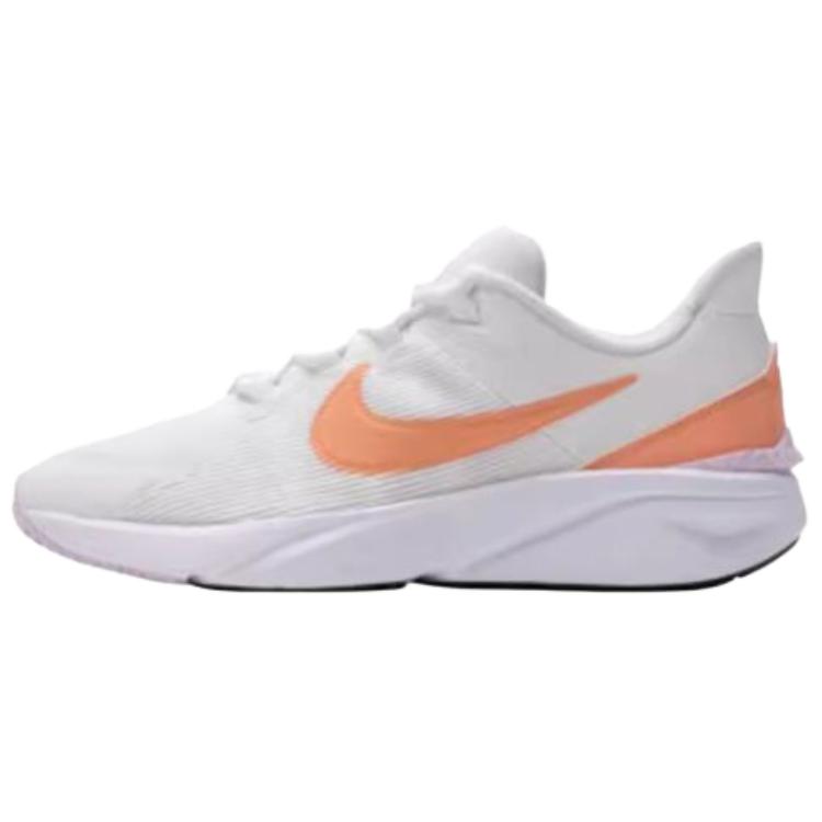 Nike Star Runner 4 Slip Resistant Abrasion Resistant Low top Running Shoes Women’s White Orange