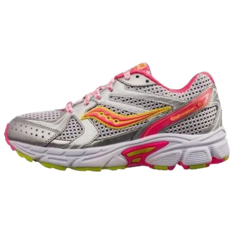 Saucony Cohesion 6 Cushioning Lightweight Low top Running Shoes Women's Gray Red