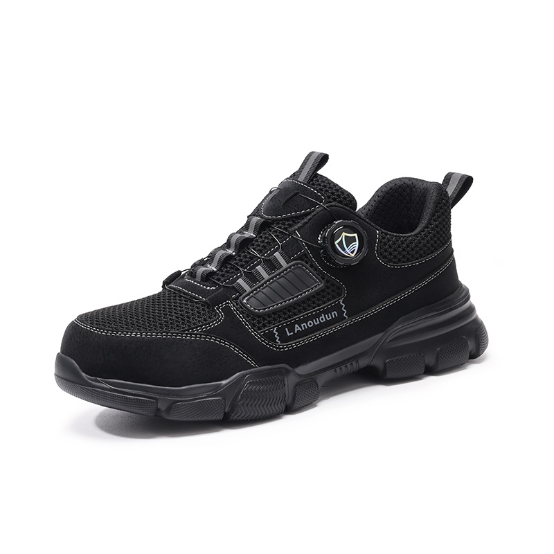 LANOUDUN Breathable Lightweight Rebound Low top Outdoor Shoes Unisex Black