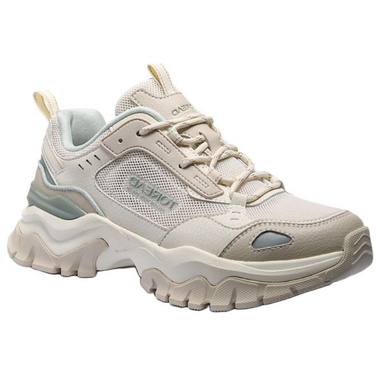 TOREAD Slip Resistant Abrasion Resistant Slip Resistant Abrasion Resistant Low top Running Shoes Women’s Ecru