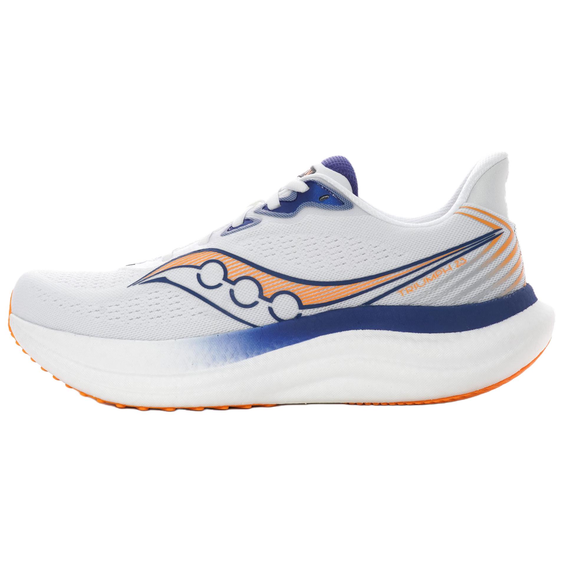 Мужские беговые кроссовки Saucony Triumph 23 (бело-синие)