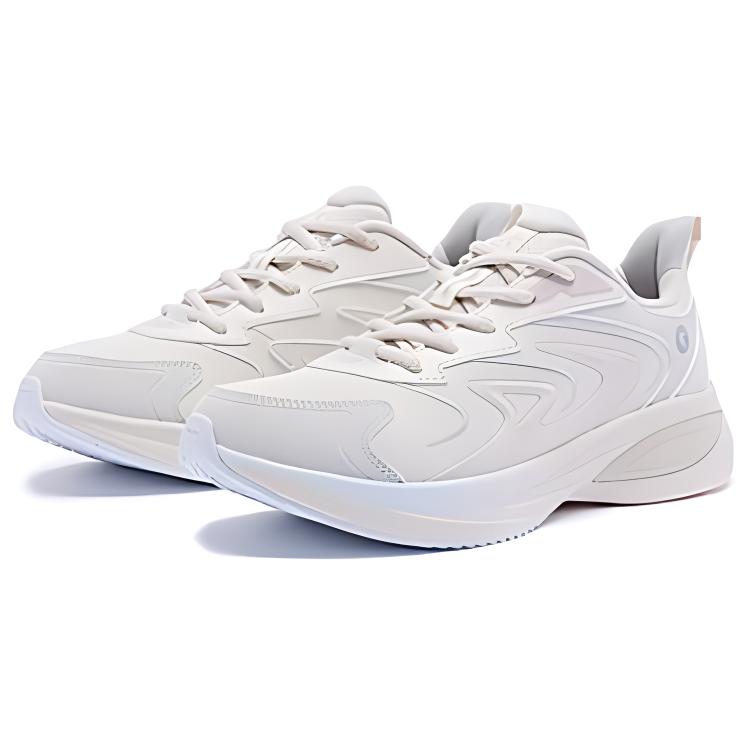 QIAODAN Slip Resistant Abrasion Resistant Slip Resistant Abrasion Resistant Low top Running Shoes Women’s White