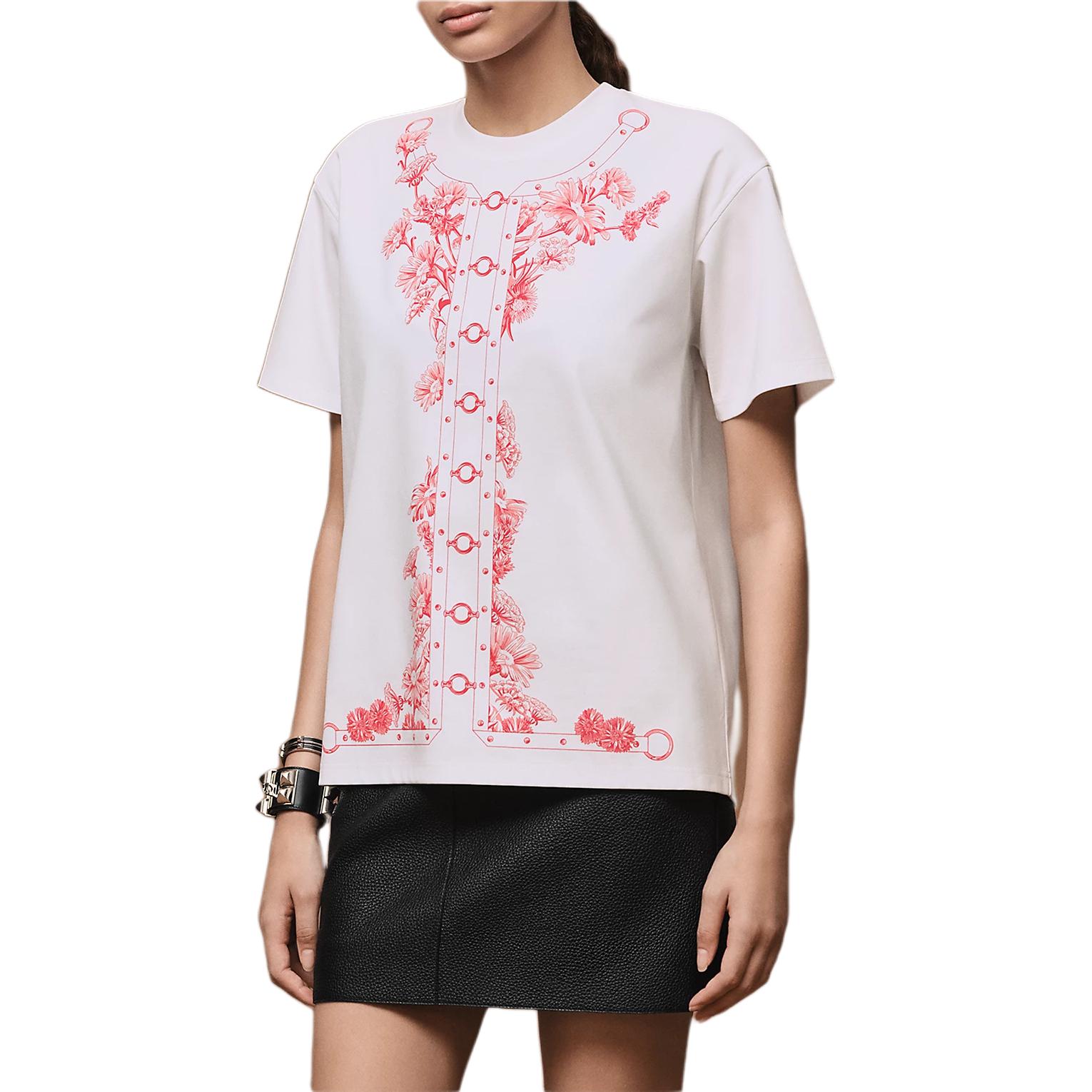 Женская футболка Hermes HERMES SS26 T (белая)