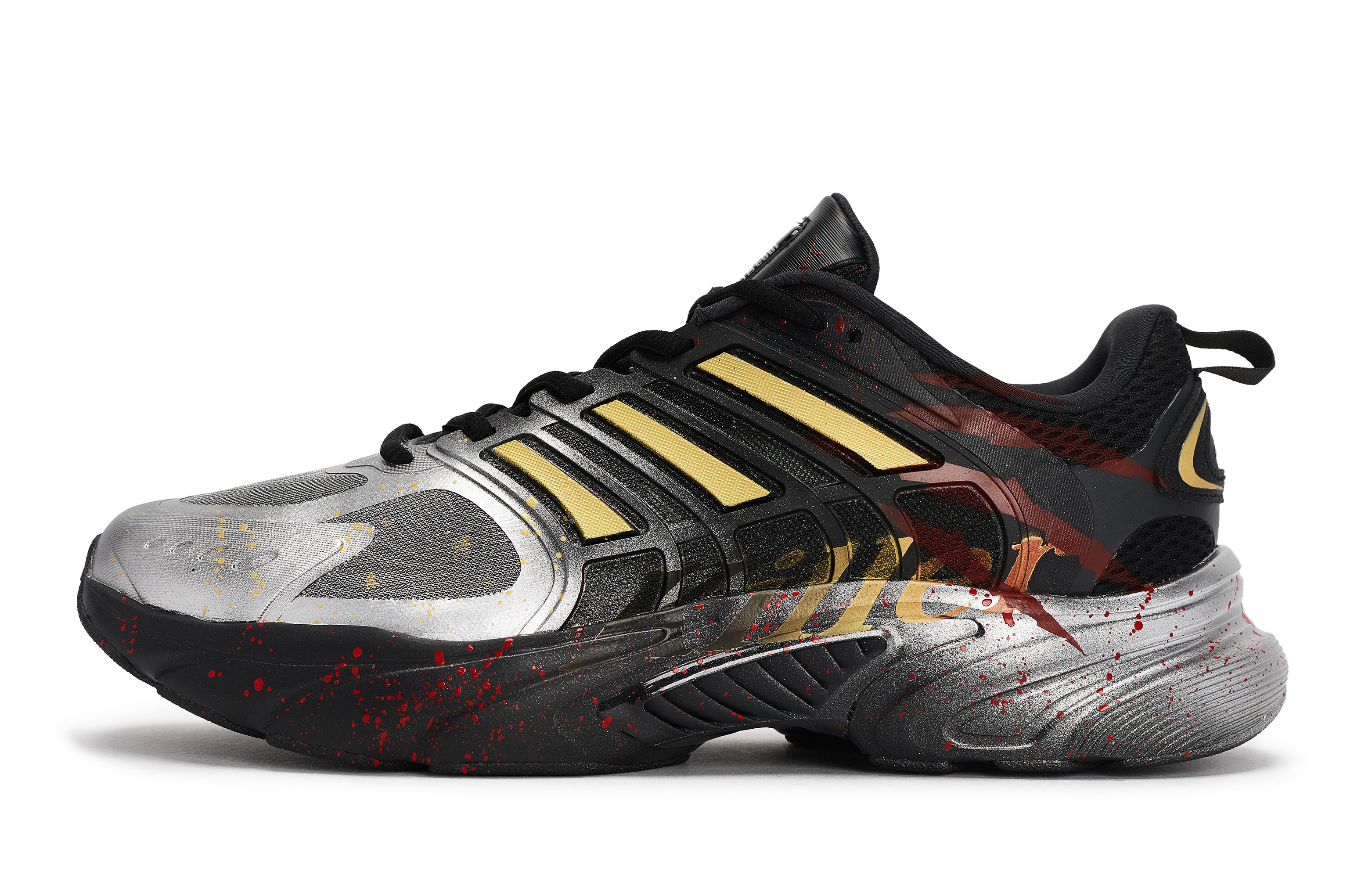 Adidas Climacool Ventania Abrasion Resistant Abrasion Resistant Low top Running Shoes Unisex Black Red Gold Silver