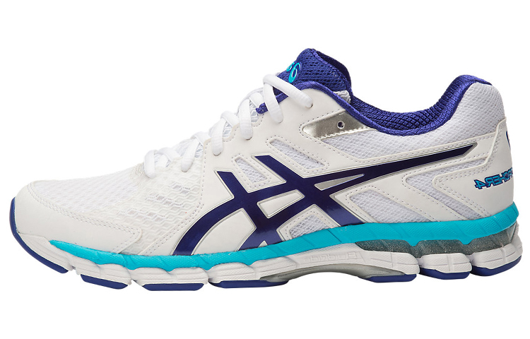 ASICS Gel Rink Scorcher 4 Fashion Abrasion Resistant Low top Running Shoes Women's White Blue Black