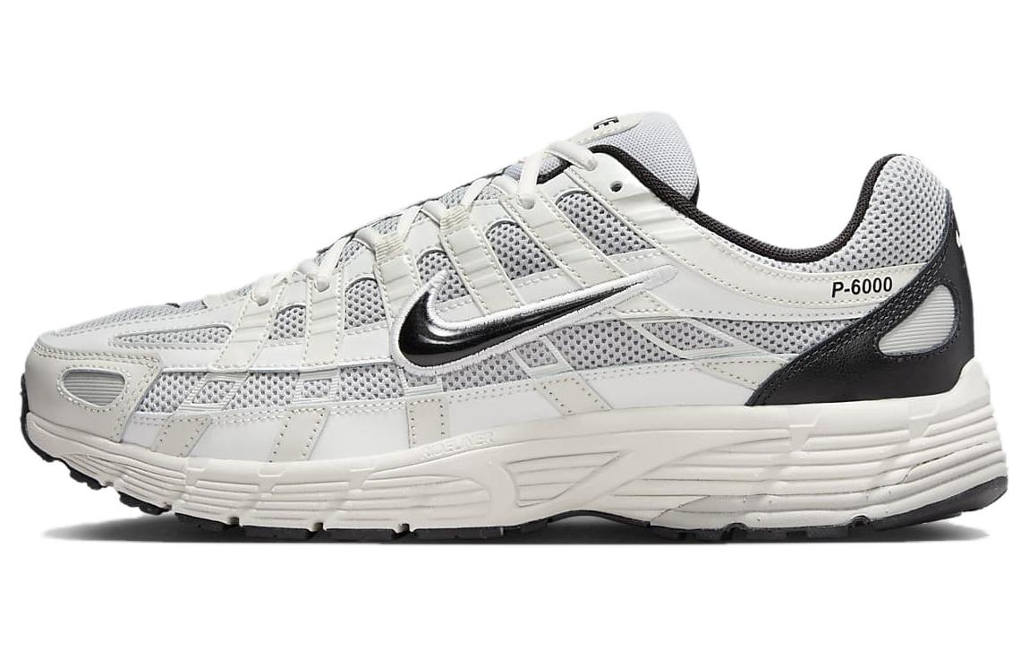 Nike P-6000 Comfortable, simple, breathable, supportive and balanced, low-top casual urban commuting running shoes, same style for men and women, light silver gray