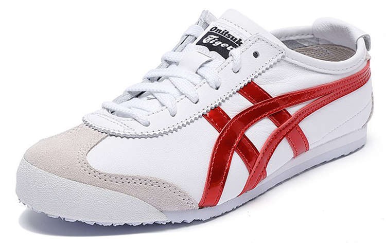 Onitsuka Tiger MEXICO 66 Abrasion Resistant Abrasion Resistant Low top Running Shoes Unisex White Red Blue