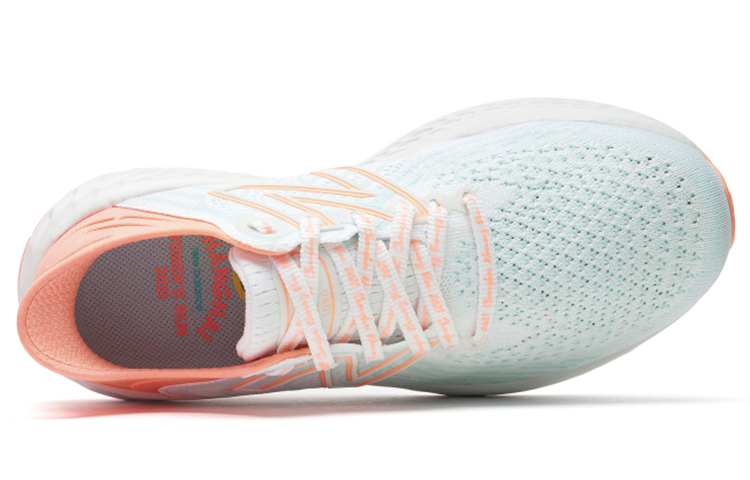 Женские кроссовки New Balance 1080 (бело-сине-оранжевые) — Белый / синий / оранжевый — фото 3
