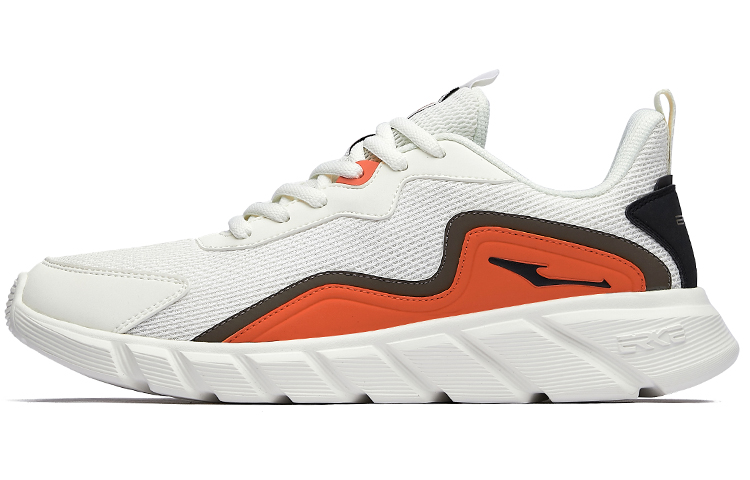 Erke Comfortable Breathable Low top Running Shoes Men’s White Brown
