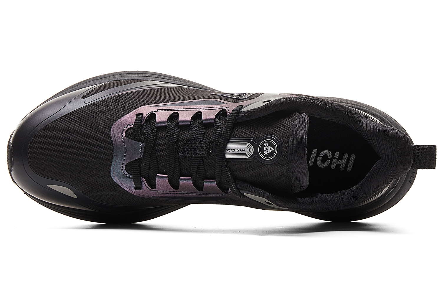 PEAK Cushioning Slip Resistant Abrasion Resistant Coverage Rebound Low top Running Shoes Men’s All Black