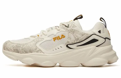 FILA Heritage FHT Cushioning Abrasion Resistant Low top Running Shoes Men's Milk White