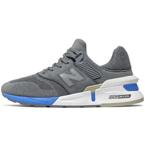 New Balance NB 997S Vintage Fabric Cushioning, Wear Resistant Low top Marathon Running Shoes Unisex Gray Blue D Width