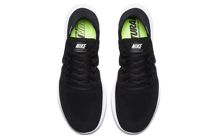 Мужские кроссовки Nike Free RN Flyknit 2017 (черно-белые) — Чёрный / белый — фото 3