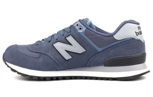 New Balance 574 Series Wear resistant Non Slip Shock Absorption Low Tops Gray Blue