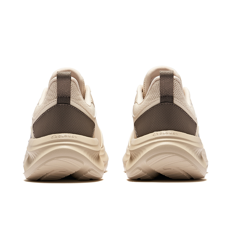 Erke Cushioning Rebound Low top Casual Running Shoes Men’s Warm Linen Dried Wood Gray