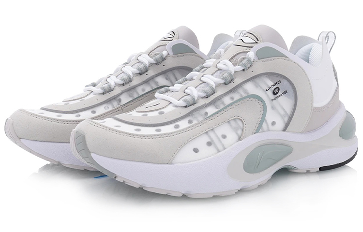 Li Ning Cushioning Slip Resistant Abrasion Resistant Low top Running Shoes Women’s Gray