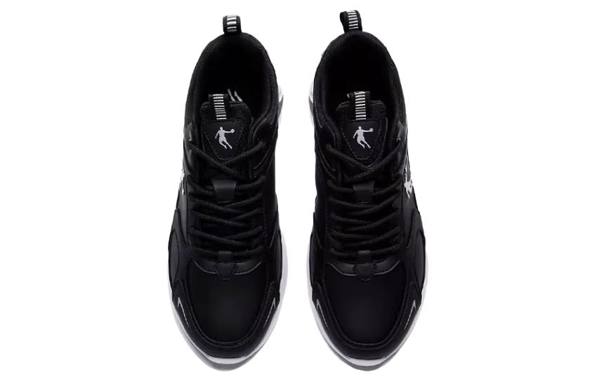QIAODAN Cushioning Slip Resistant Low top Running Shoes Men’s Black White