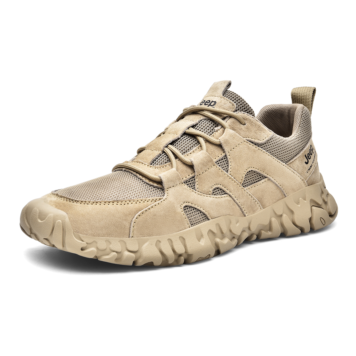 Jeep Textile, Pigskin Low top Outdoor Shoes Men’s Khaki