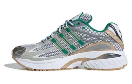 Adidas Originals Cushioning, Wear Resistant Low top Running Shoes Men's White Gray Green
