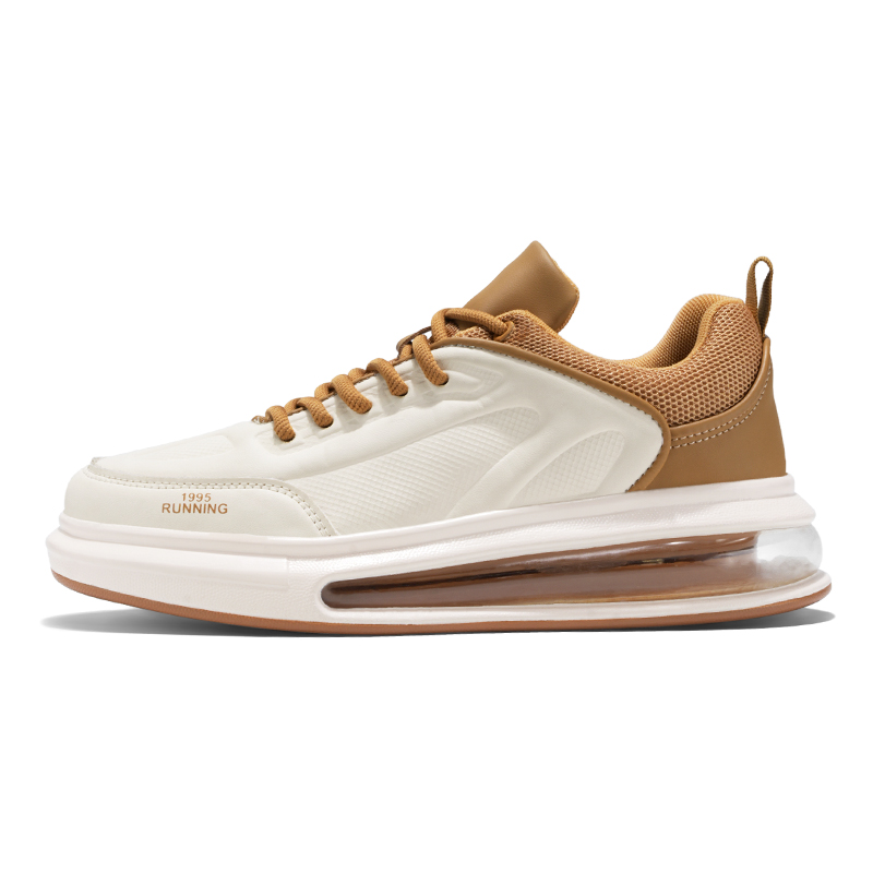 MEKY Rubber Cushioning Slip Resistant Height Increasing Low top Air Cushion Casual Training Sprint Running Shoes Men’s