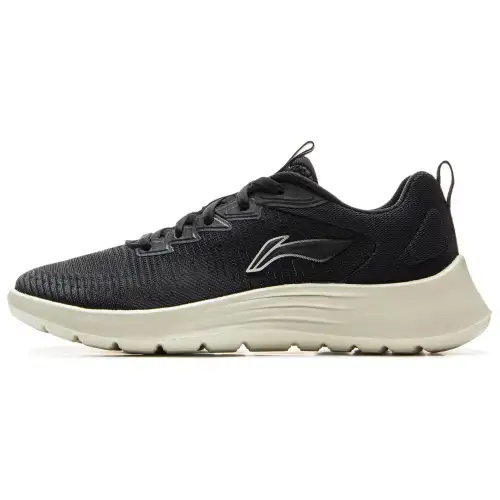 Li Ning Light Strings Cushioning Slip Resistant Abrasion Resistant Lightweight Low top Running Shoes Women's Black