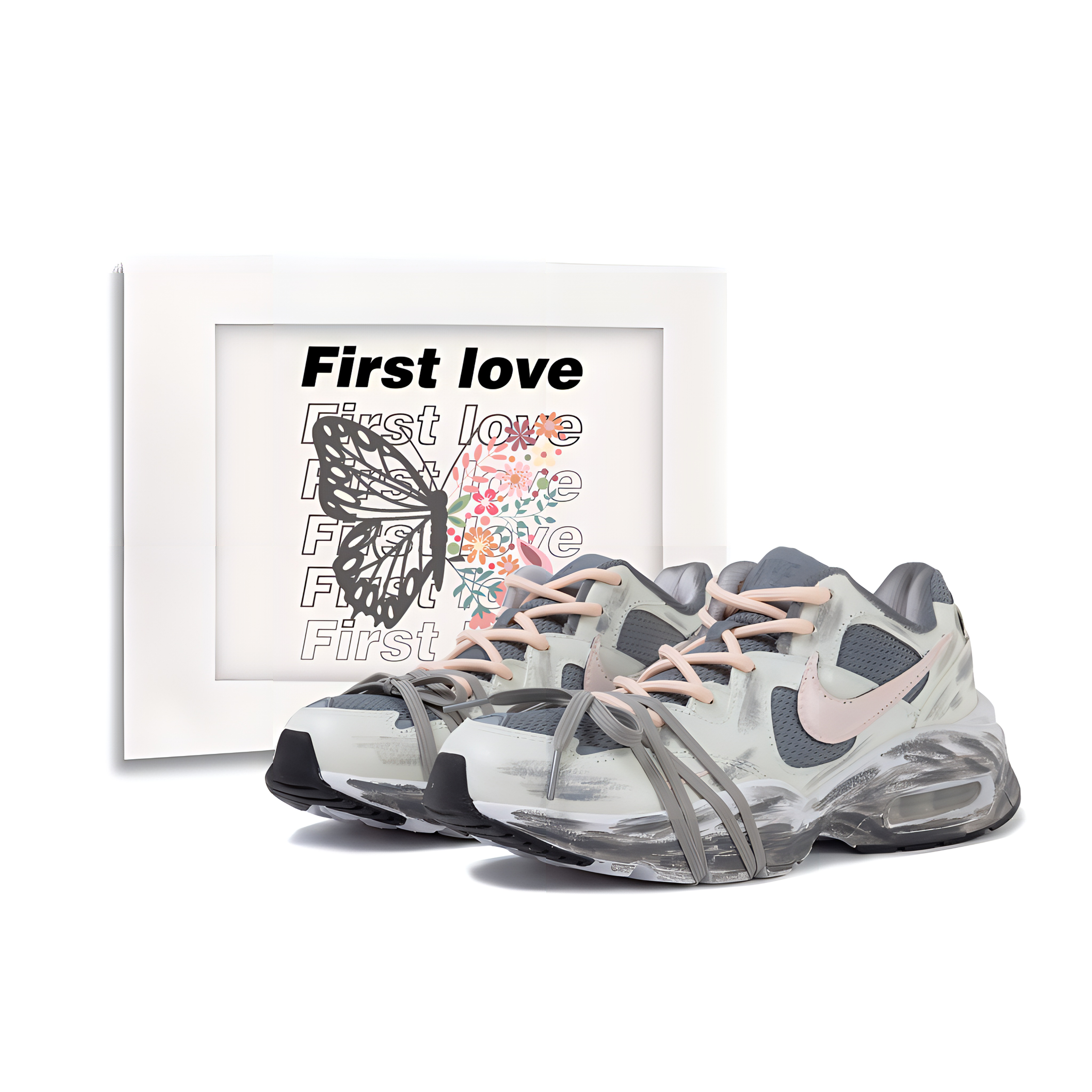 Nike Air Max Fusion Running Shoes Women’s Low Top Gray, Pink