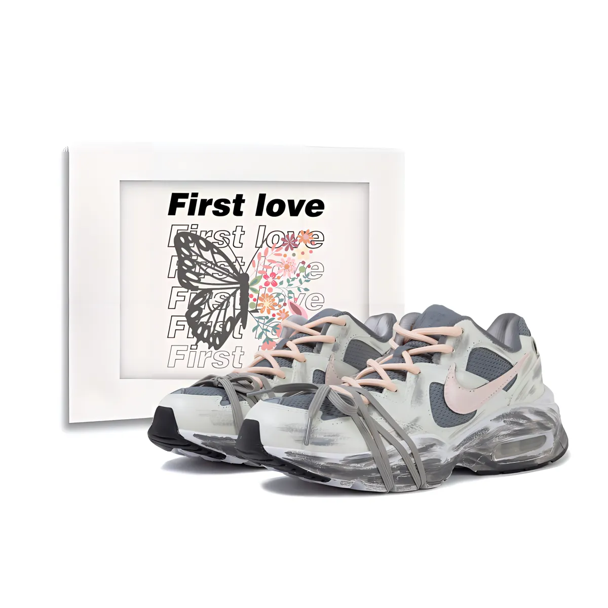 Nike Air Max Fusion Running Shoes Women's Low Top Gray, Pink