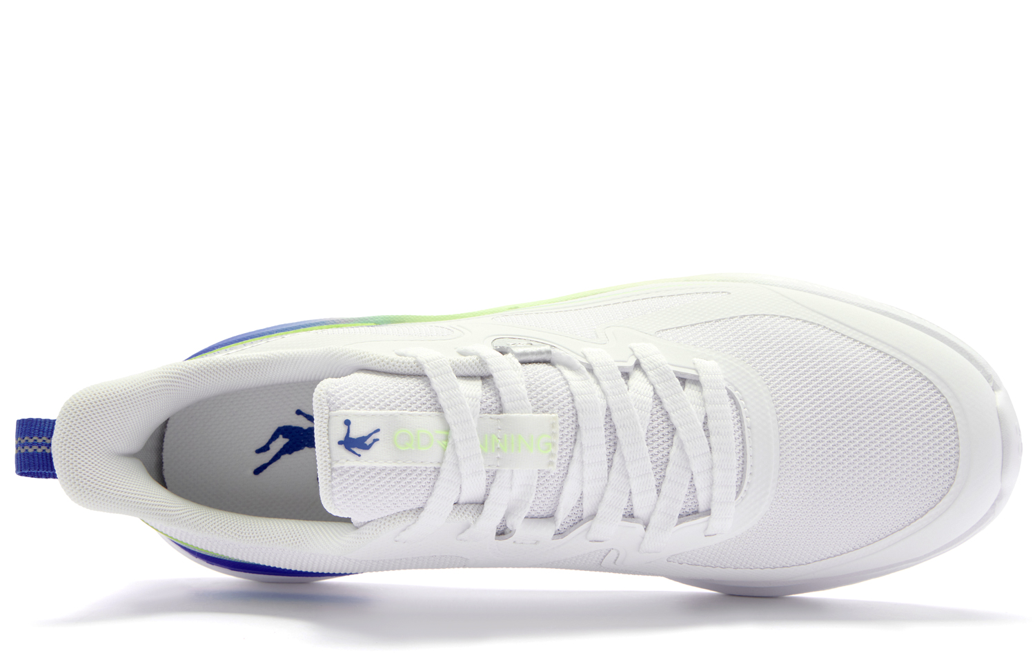 QIAODAN Feiyue Running Shoes Men’s Low Top White Blue Green
