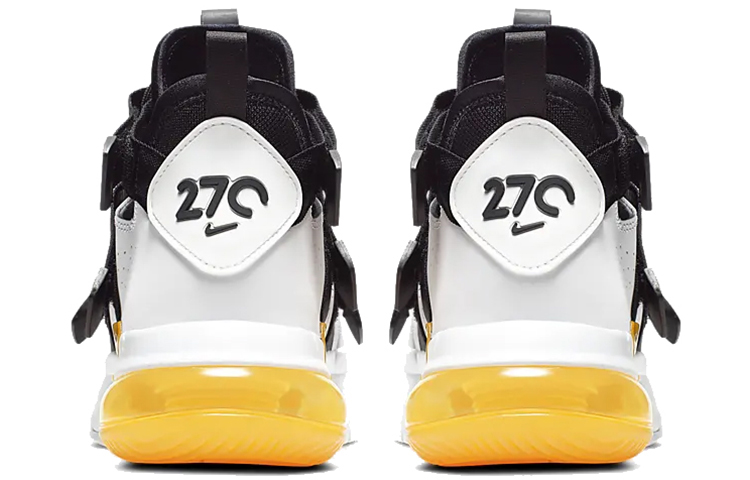 Мужские кроссовки Nike Air Edge 270 (бело-черно-желтые) — фото 4