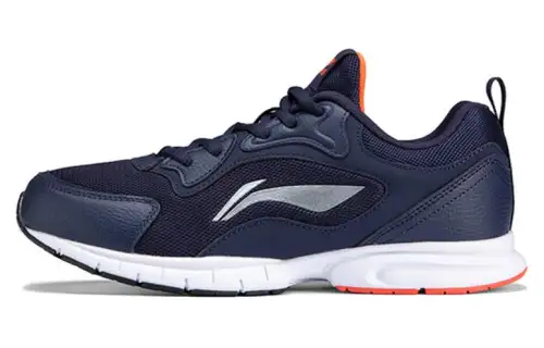 Li Ning Cushioning Breathable Lightweight Slip Resistant Low top Running Shoes Unisex Blue