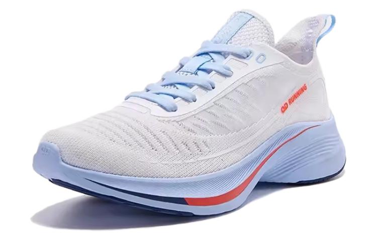 QIAODAN Slip Resistant And Breathable Low top Running Shoes Men’s White Blue