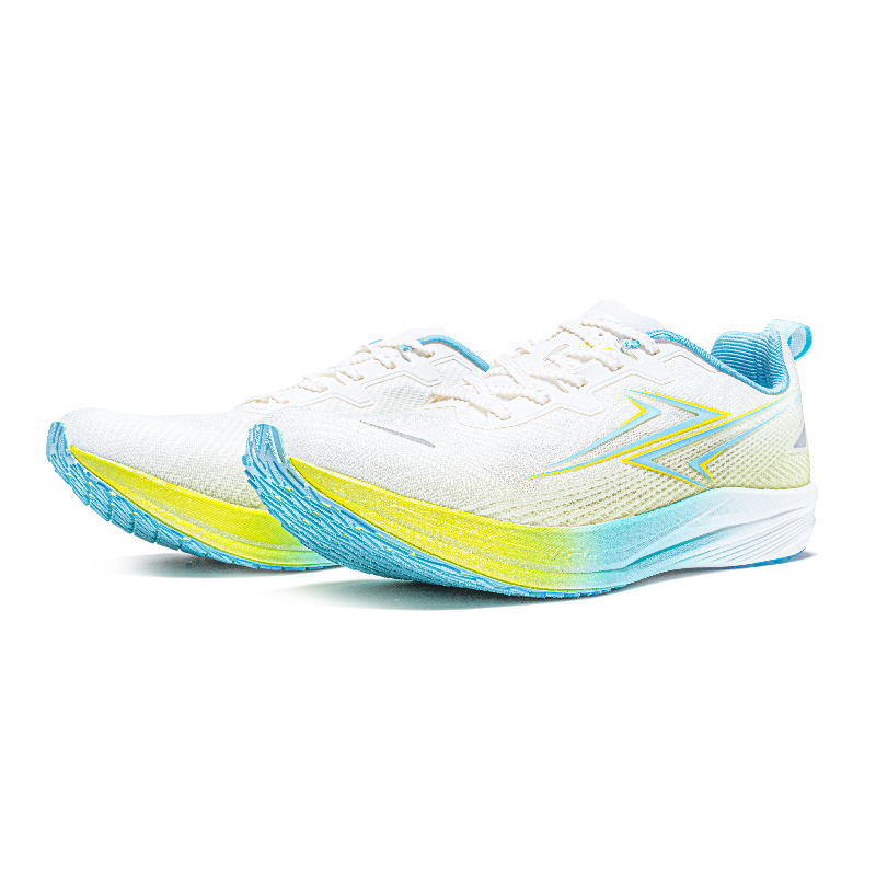 VICTORY LIGHT Low top Carbon Plate Training Sprint Running Shoes Unisex White Blue Green