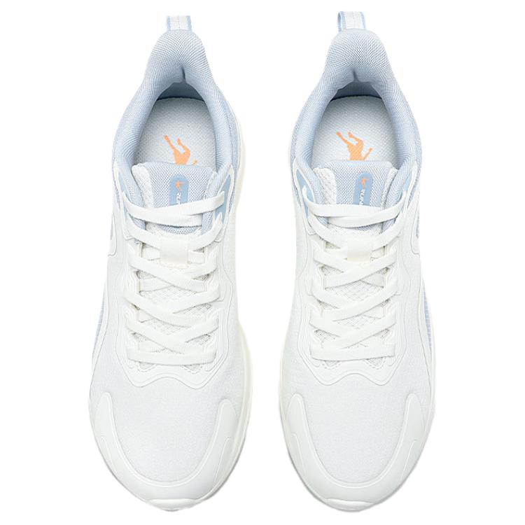 QIAODAN Slip Resistant Abrasion Resistant Low top Casual Running Shoes Men’s White Blue
