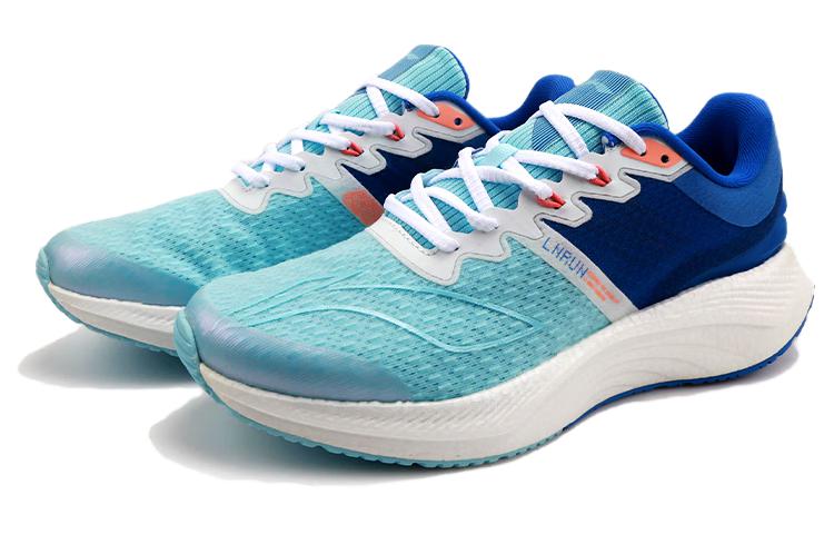 Li Ning Fashion Trend Cushioning Slip Resistant Abrasion Resistant Breathable Low top Running Shoes Men’s Blue White
