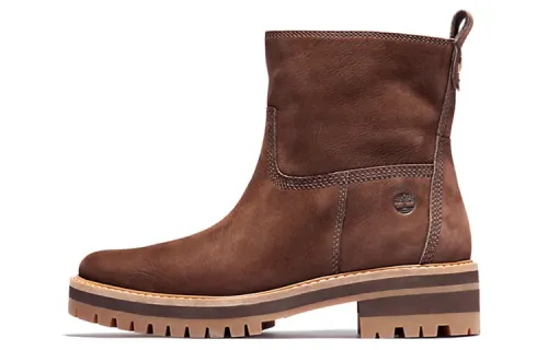 Timberland Courmayeur Valley Suede Thermal Abrasion Resistant Short Outdoor Boots Women's Brown