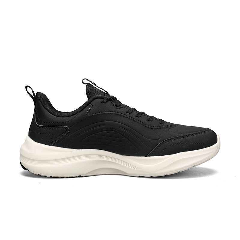 PEAK Cushioning Abrasion Resistant Slip Resistant Running Shoes Women’s Black Canvas White