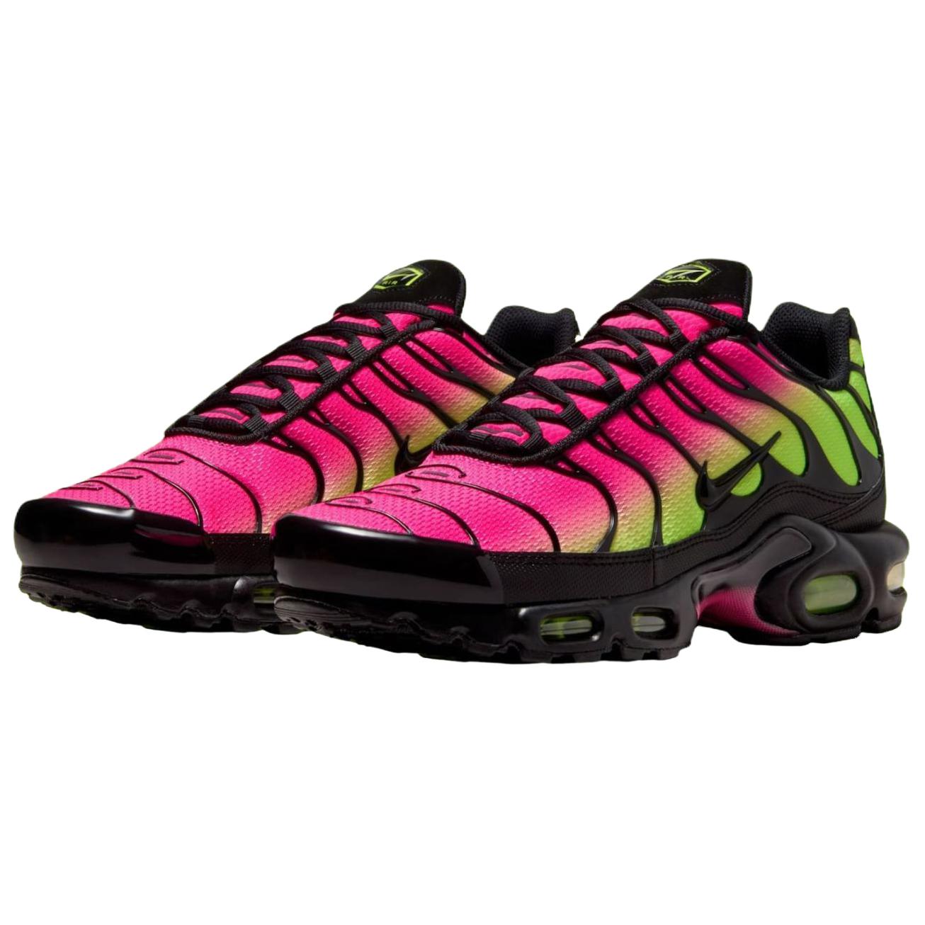 Nike Air Max Plus Breathable Support Casual Running Shoes Unisex Pink Green