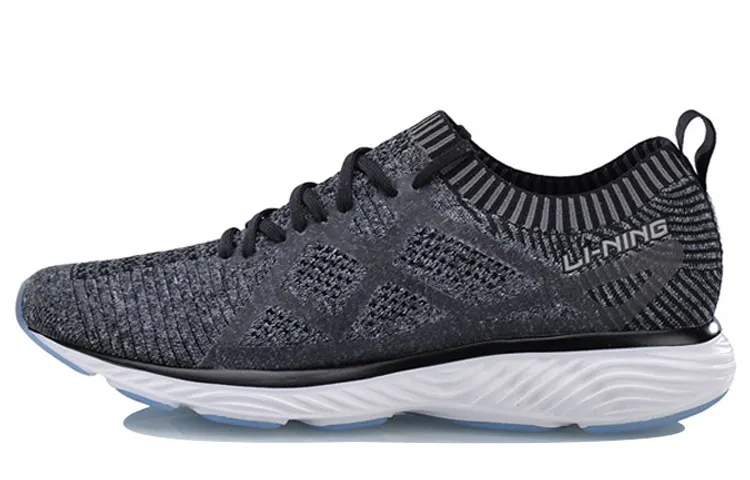 Li Ning Cloud 3 Breathable Low top Running Shoes Unisex Gray Black