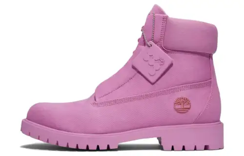 PANGAIA x Timberland Waterproof 6 Inch Suede Waterproof And Wear resistant Short Outdoor Boots Pink