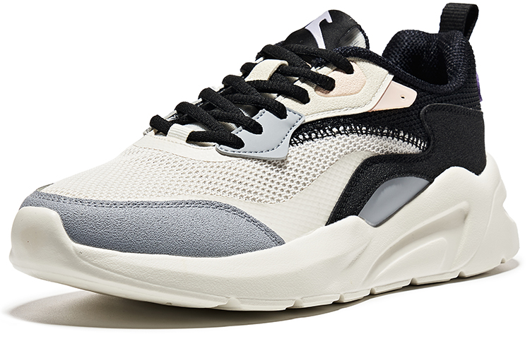 Erke Breathable And Wear resistant Low top Running Shoes Women’s White Black