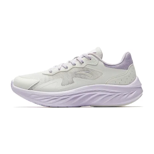 Anta Lightweight Breathable Lightweight And Breathable Low top Casual Running Shoes Women's White Purple