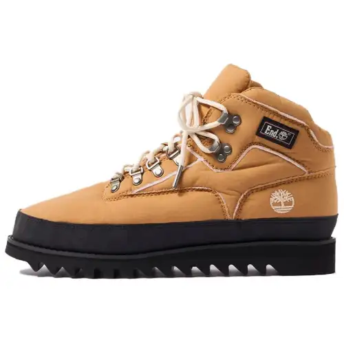 END. x Timberland Euro Hiker Thermal Slip Resistant Short Outdoor Boots Unisex Brown Yellow