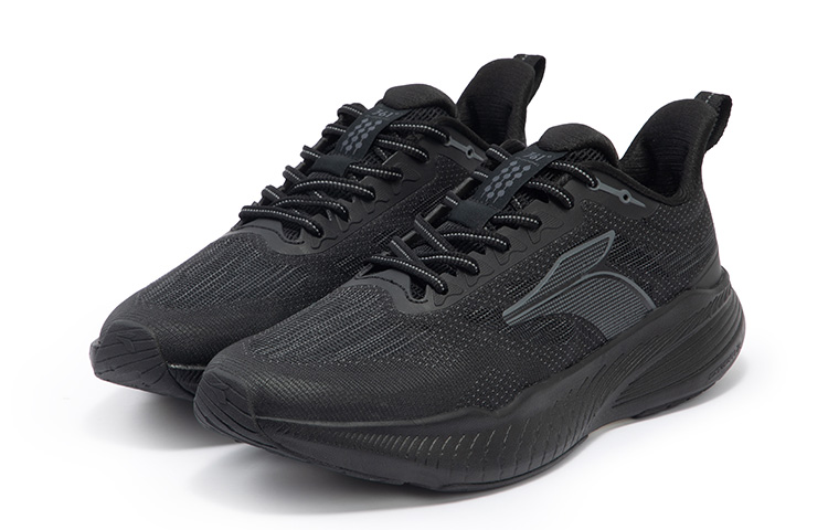 361° Cushioning Slip Resistant Abrasion Resistant Breathable Low top Running Shoes Men’s Black Gray